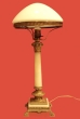Лампа настольная (Оникс, молочное стекло, латунь - Начало XX века) 1901 г инфо 10324v.