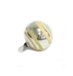Елочная игрушка "Серебристый шар с белыми полосами" Стекло, роспись ГДР, 60-е годы XX века 5,5 см Сохранность очень хорошая инфо 6070z.